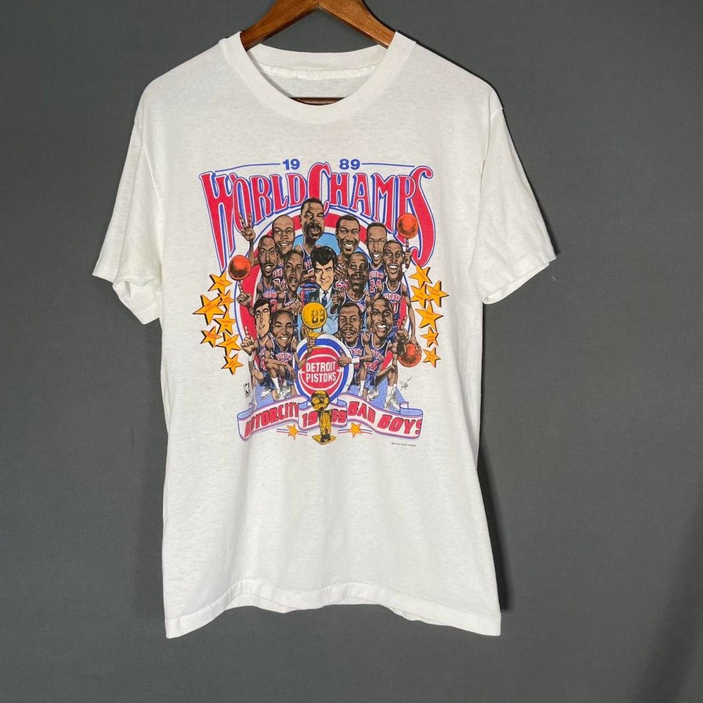Vintage detroit pistons world champs 1989 t shirt